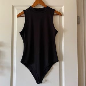 High neck black bodysuit